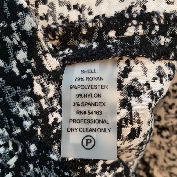 Calvin Klein black/white print dress size 4 - Picture 8 of 8